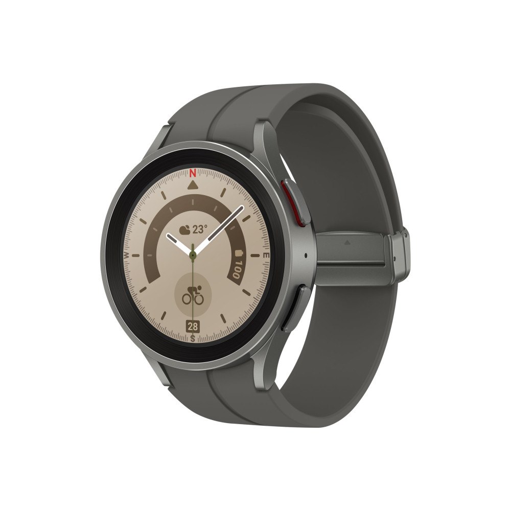 SAMSUNG Samsung Galaxy Watch5 Pro - titangrå - smart klocka med sportband - titangrå - 16 GB