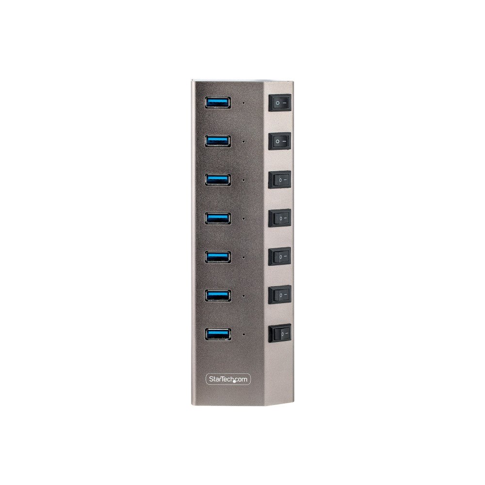 StarTech.com StarTech.com 7-Port Self-Powered USB-C Hub with Individual On/Off Switches, USB 3.0 5Gbps Expansion Hub w/Power Supply,...