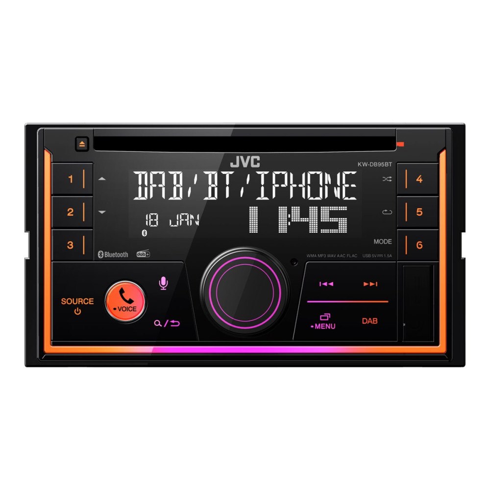 JVC JVC KW-DB95BT - Bil - CD-mottagare - inbyggd enhet - Dubbel-DIN