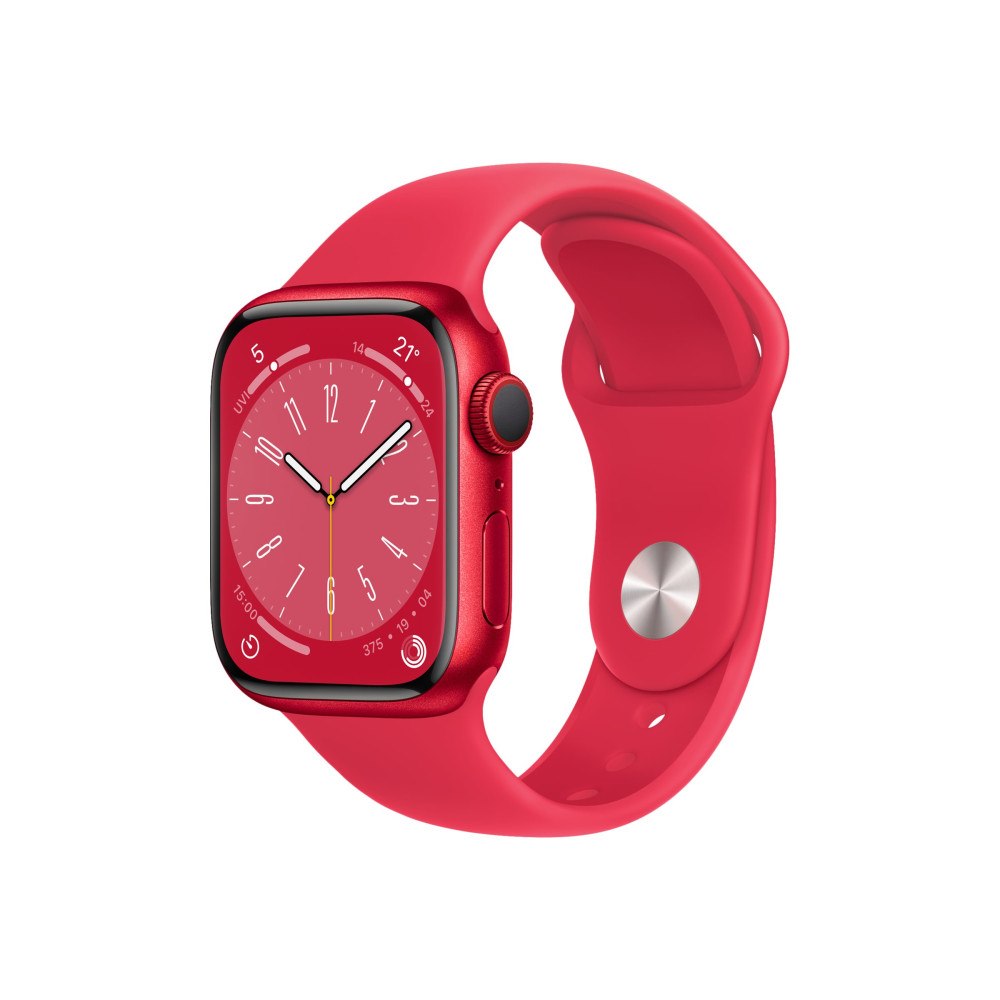 Apple Apple Watch Series 8 (GPS + Cellular) (PRODUCT) RED - röd aluminium - smart klocka med sportband - röd - 32 GB