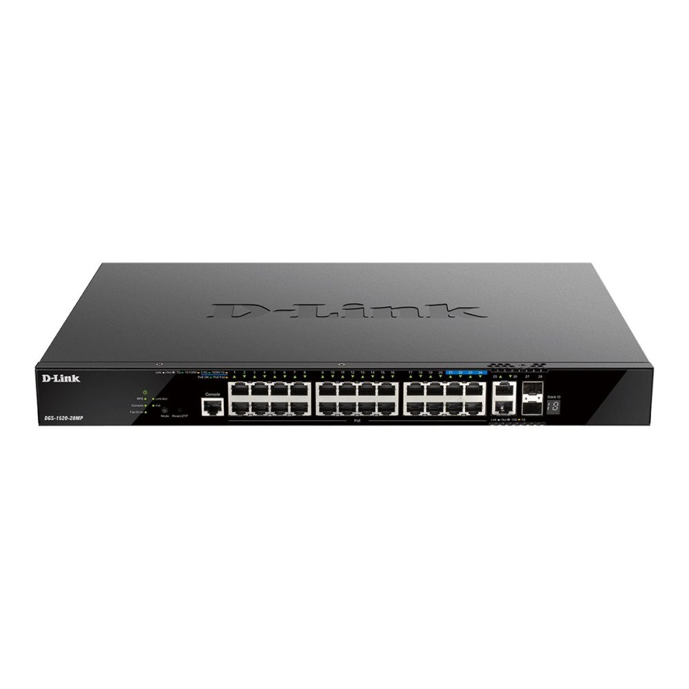 D-Link D-Link DGS 1520-28MP - switch - 28 portar - smart - rackmonterbar