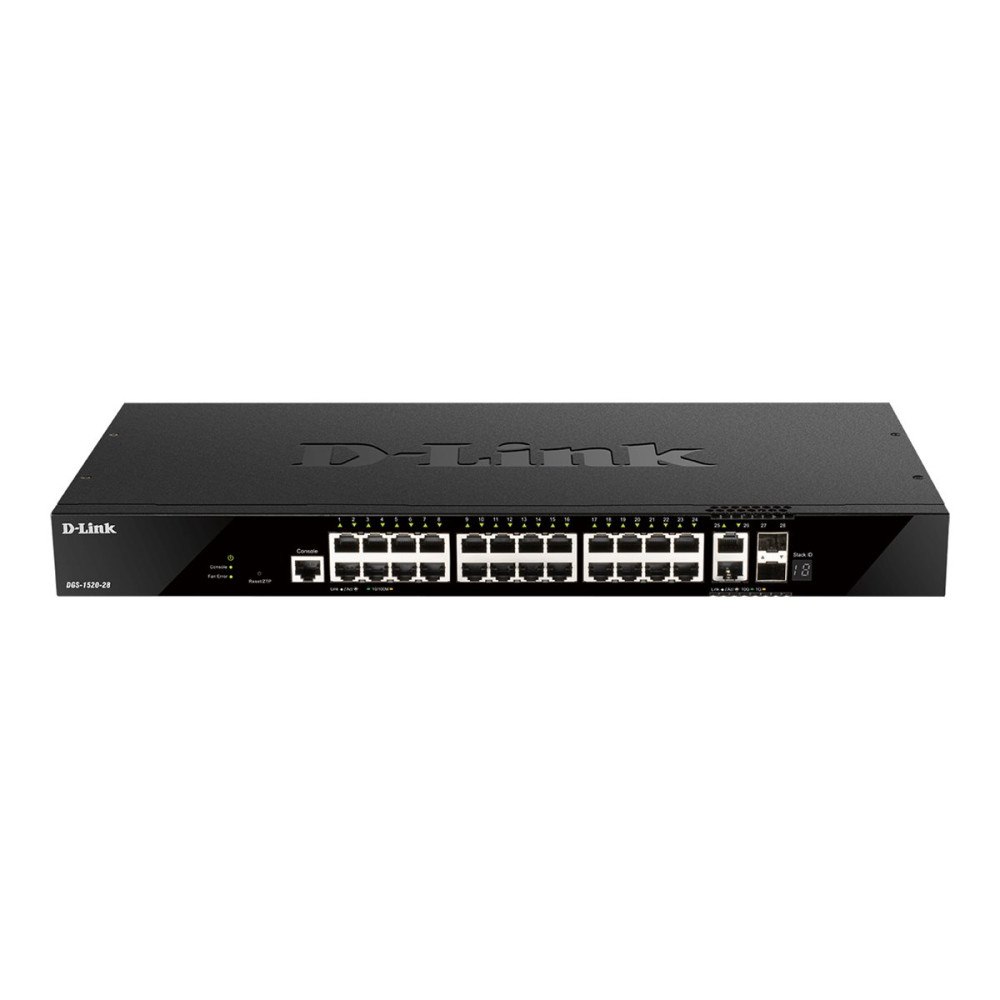 D-Link D-Link DGS 1520-28 - switch - 28 portar - smart - rackmonterbar