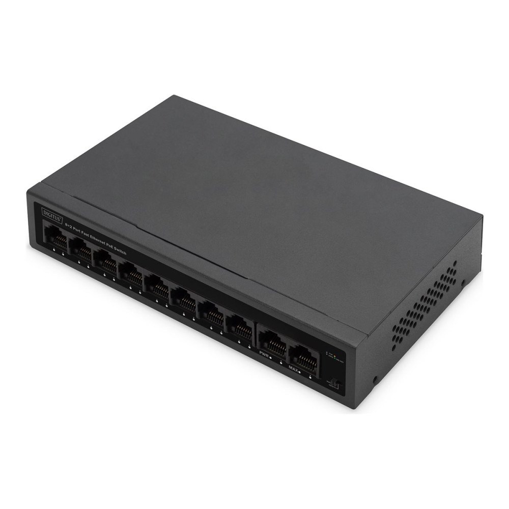 Digitus DIGITUS - switch - IEEE 802.3af, IEEE 802.3at - 8 portar - ohanterad