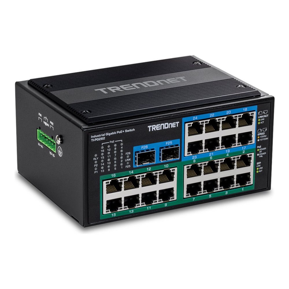 TRENDnet TRENDnet - Hardened Industrial - switch - 26 portar - TAA-kompatibel