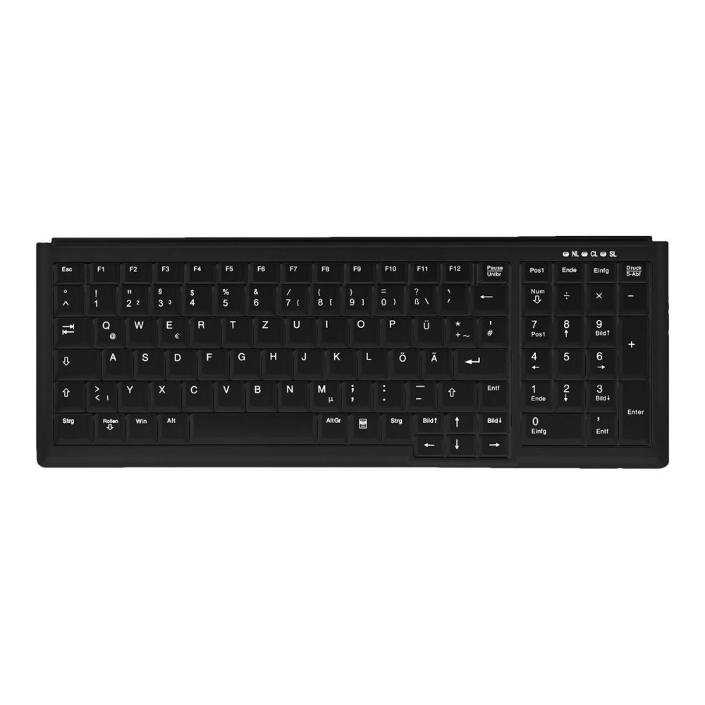 CHERRY Active Key AK-7000 - tangentbord - tysk - svart Inmatningsenhet
