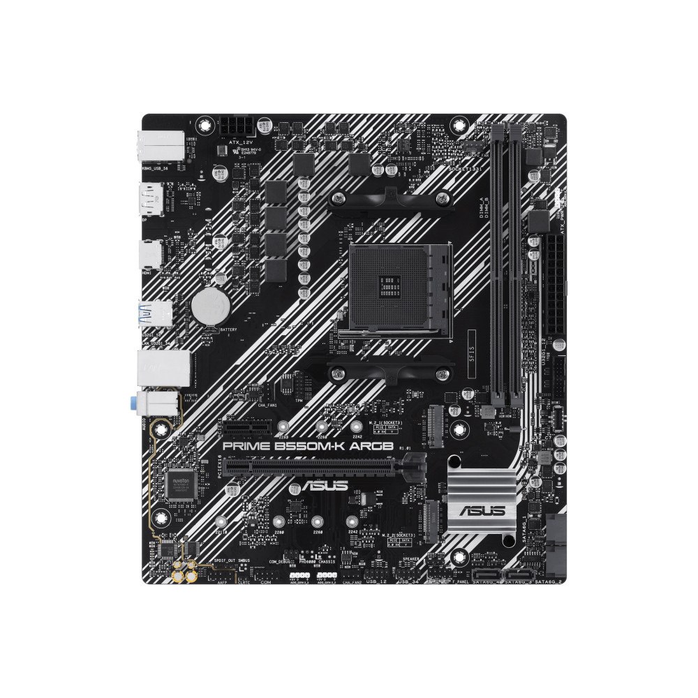 ASUSTeK COMPUTER ASUS PRIME B550M-K ARGB - moderkort - micro ATX - Socket AM4 - AMD B550