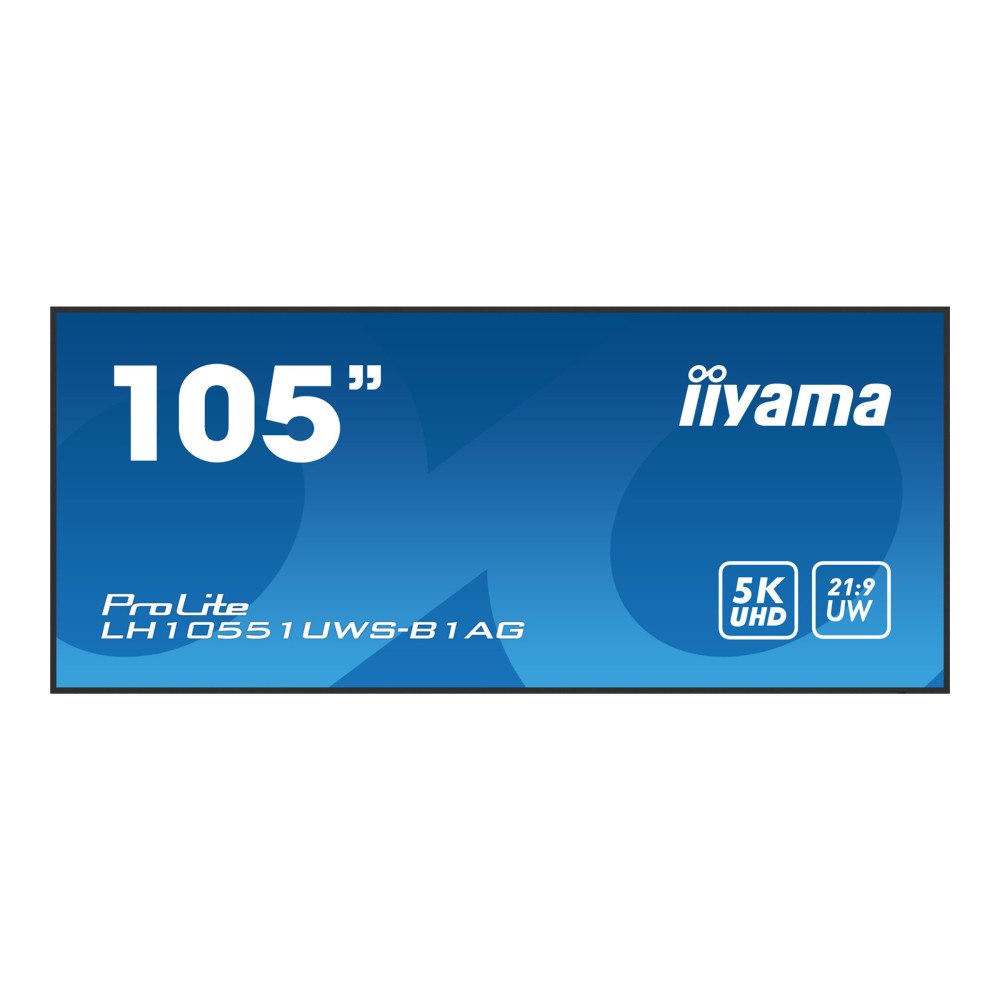 Iiyama iiyama ProLite LH10551UWS-B1AG 105" Klass (104.7" visbar) LED-bakgrundsbelyst LCD-skärm - 5K - för digital skyltning