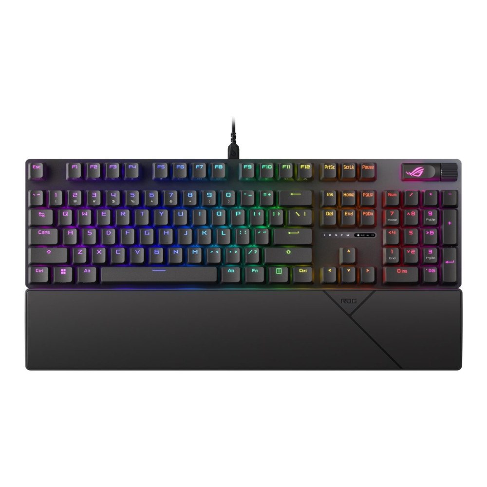 ASUSTeK COMPUTER ASUS ROG Strix Scope II - tangentbord - 100% full size - QWERTZ - tysk - svart Inmatningsenhet