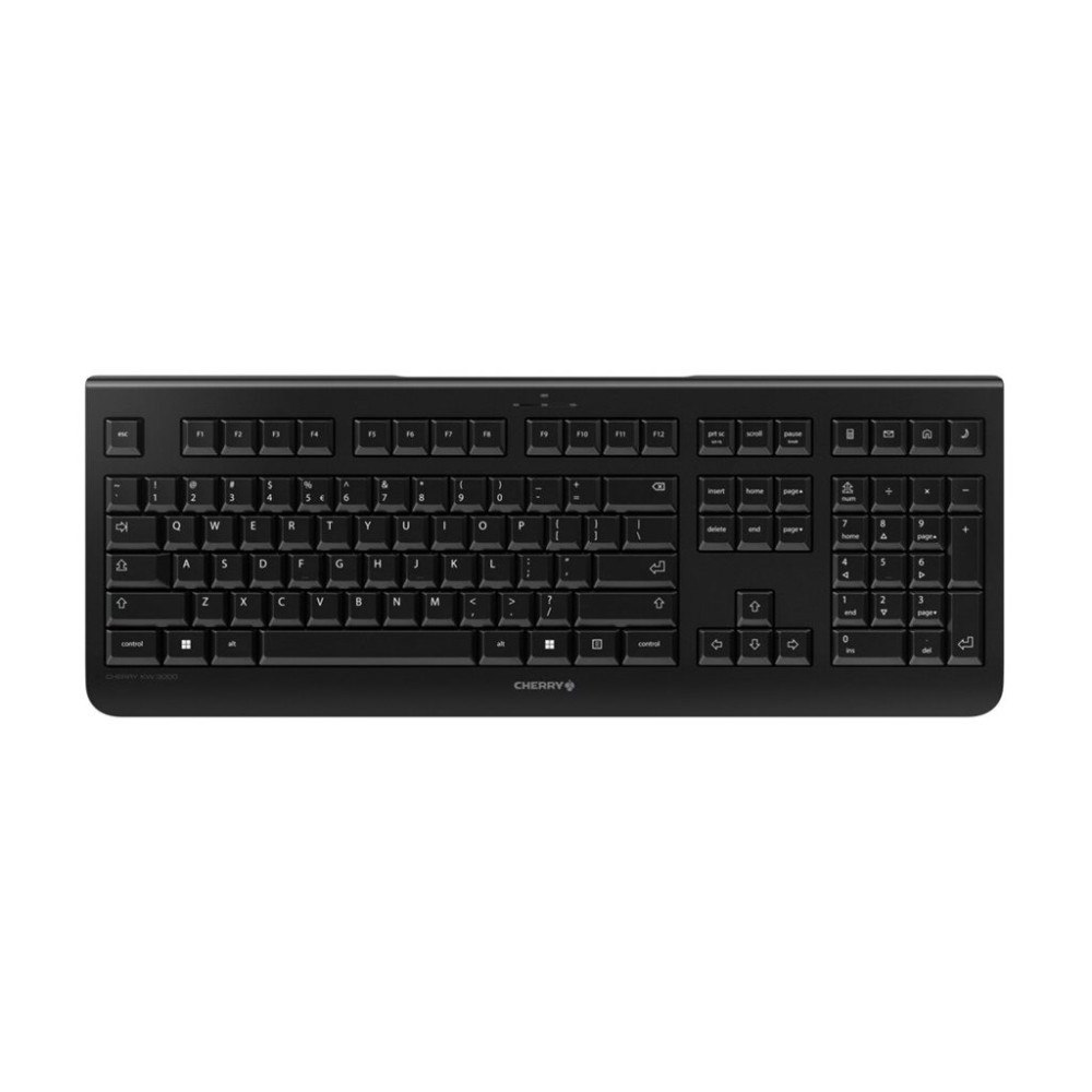 CHERRY CHERRY KW 3000 - tangentbord - QWERTY - USA med eurosymbol - svart Inmatningsenhet
