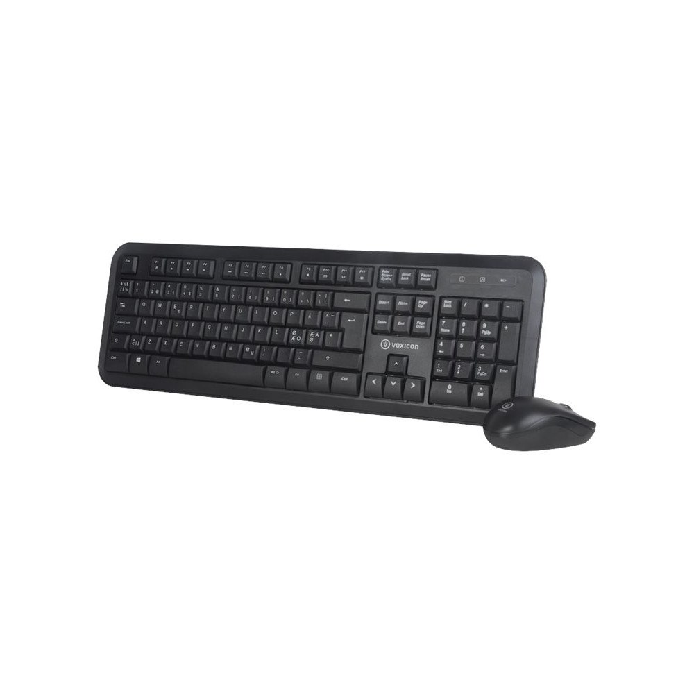 Voxicon Voxicon 210WL - sats med tangentbord och mus - QWERTY - Nordisk - svart Inmatningsenhet
