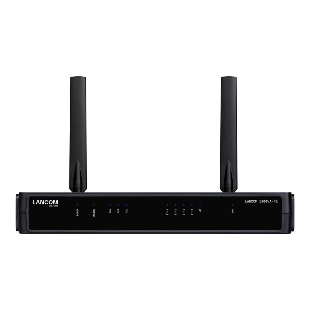 Lancom Systems LANCOM 1800VA-4G - router - DSL-modem - 3G, 4G - skrivbordsmodell, väggmonterbar