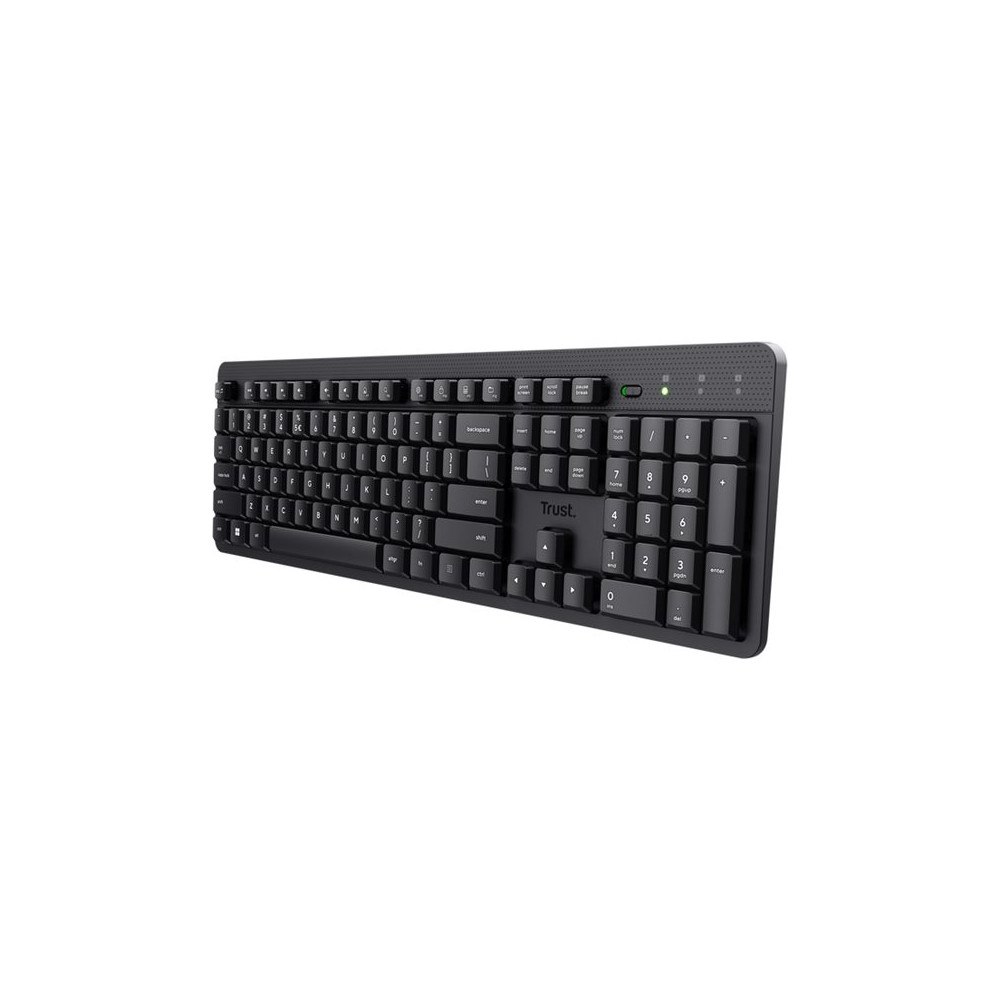 Trust Computer Products Trust Ody II - tangentbord - tyst - 100% full size - QWERTY - Nordisk - svart Inmatningsenhet