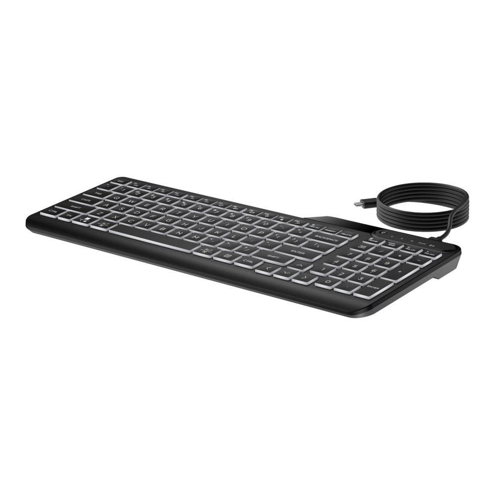 Hewlett-Packard HP 400 - tangentbord - flertalet enheter, kompakt, 2-zonslayout, låg profil på tangentslag, 12 programmerbara knappar co...