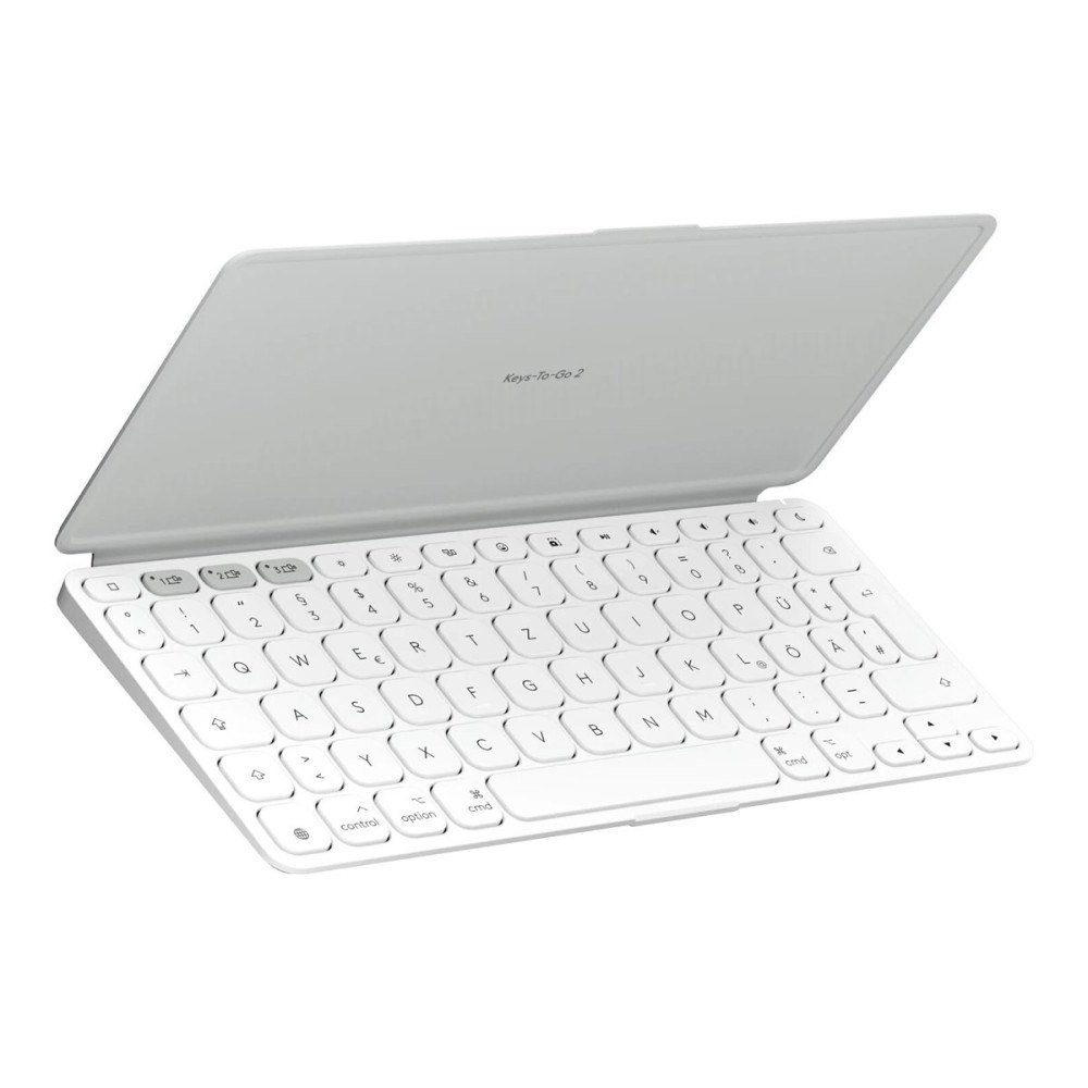 Logitech Logitech Keys-To-Go 2 for iPad - tangentbord - inbyggt skydd - QWERTZ - tysk - blekgrå Inmatningsenhet