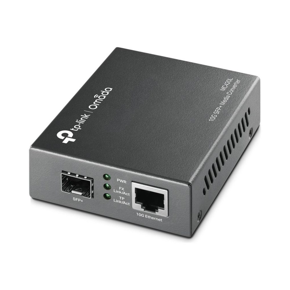 TP-LINK Technologies TP-Link Omada MC420L V1 - fibermediekonverterare - 10GbE, 5GbE, 2.5GbE, 1GbE