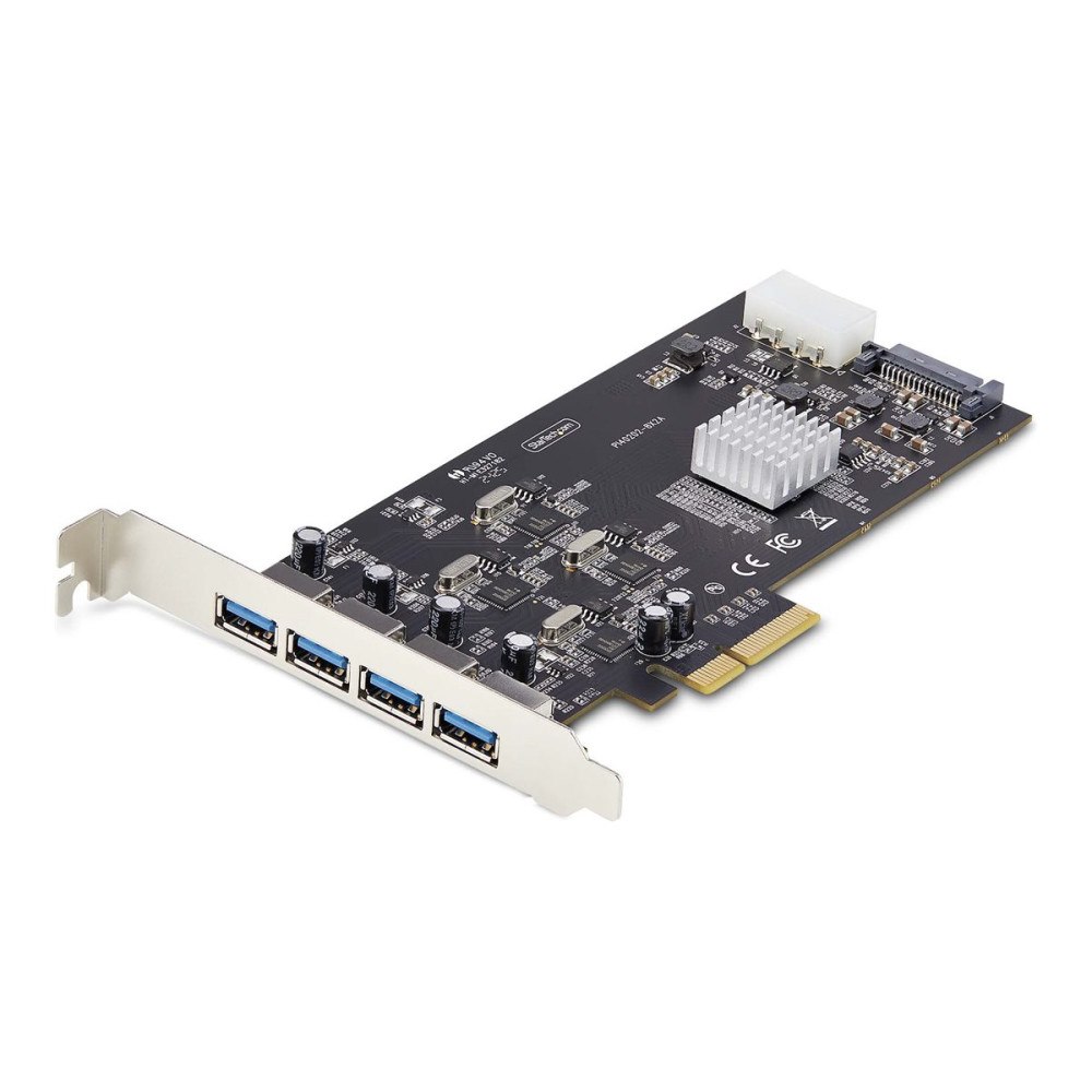 StarTech.com StarTech.com 4-Port USB-A PCIe Card, USB 3.2 5Gbps, 4x USB Controllers - USB-adapter - PCIe 2.0 x4 - USB 3.2 Gen 1 x 4