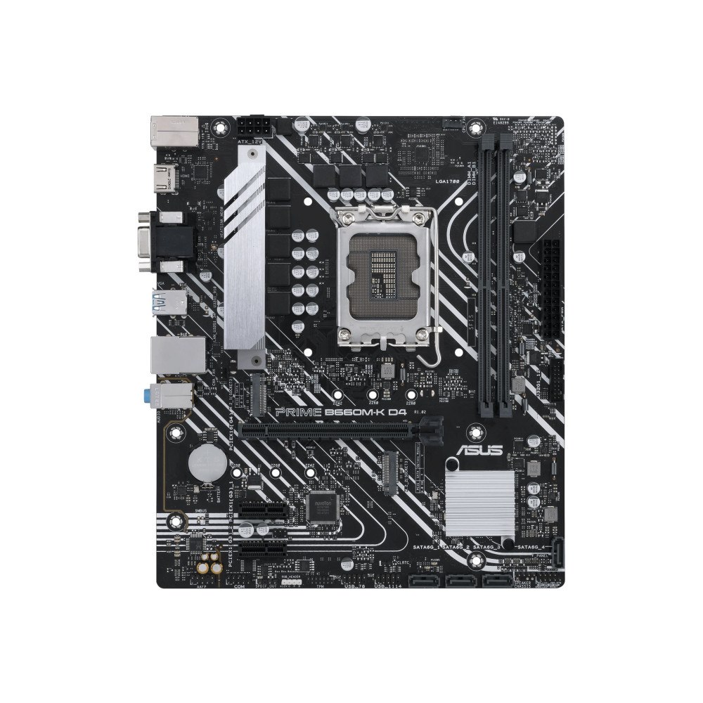 ASUSTeK COMPUTER ASUS PRIME B660M-K D4 - moderkort - micro ATX - LGA1700-uttag - B660