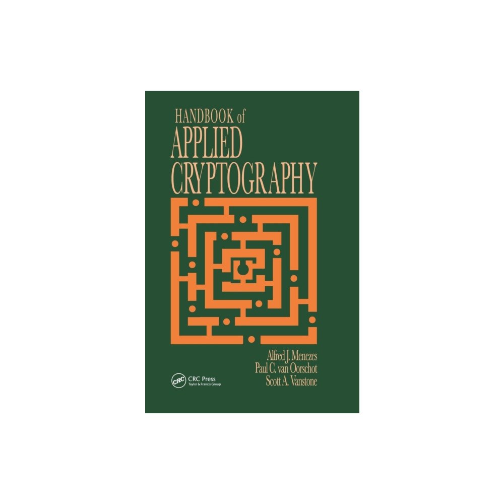 Taylor & francis inc Handbook of Applied Cryptography (inbunden, eng)