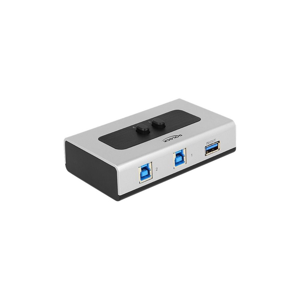 DeLOCK Delock Switch USB 3.0 2 port manual bidirectional - USB-växel - 2 portar