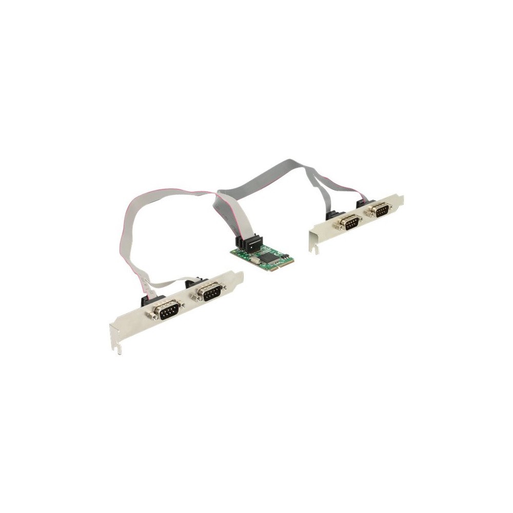 DeLOCK Delock MiniPCIe I/O PCIe full size 4 x Serial RS-232 - seriell adapter - PCIe 1.1 Mini Card - RS-232 x 4