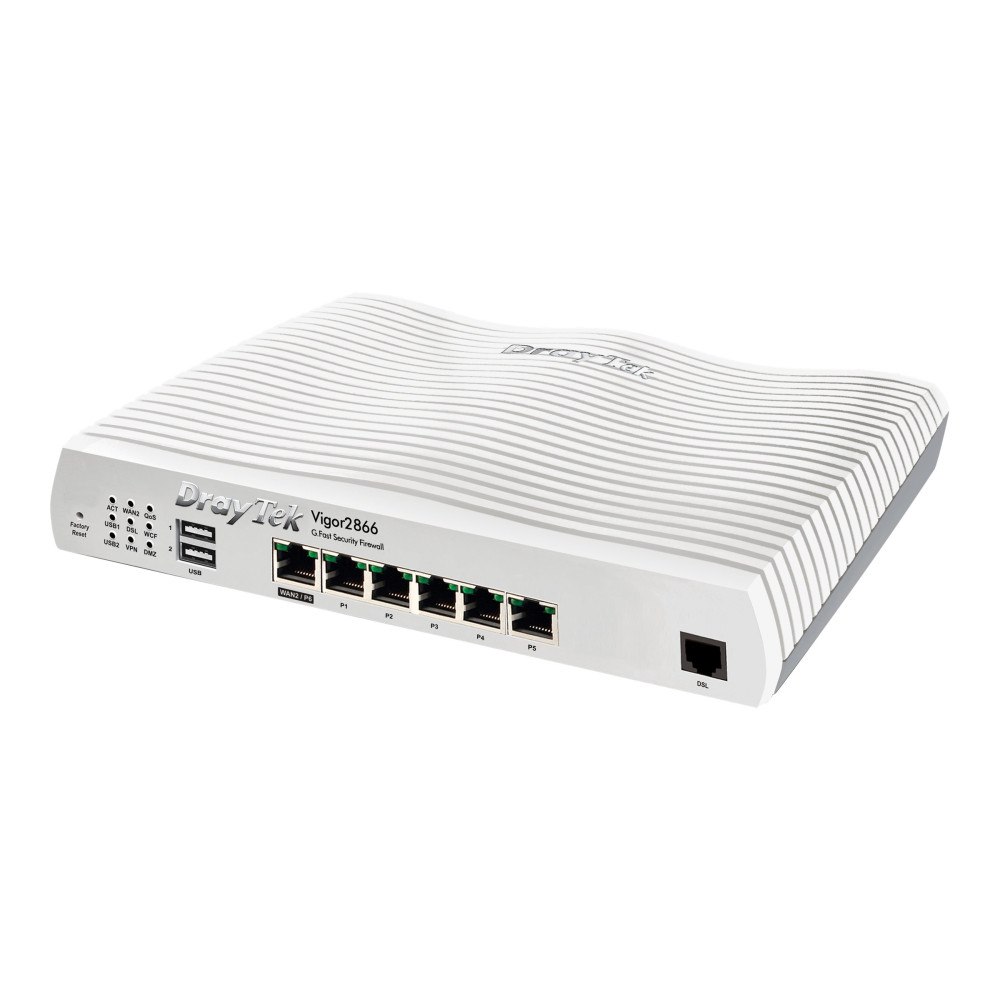 Draytek Draytek Vigor 2866 - router - DSL-modem - skrivbordsmodell, väggmonterbar