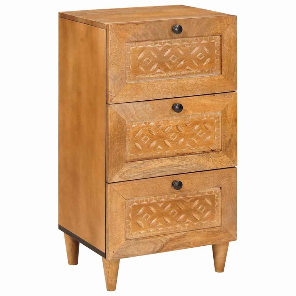 vidaXL Sideboard med låda Ljusbrun 33.5 x 40 x 75 cm