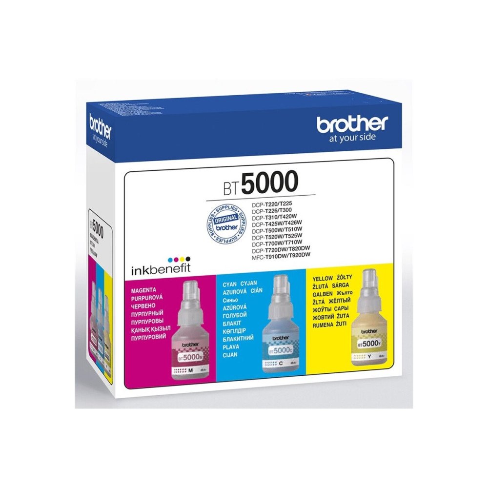 Brother Brother BT5000CL Value Pack - 3-pack - cyan, magenta, gul - original - påfyllnadsbläck