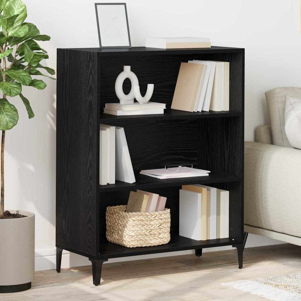 vidaXL Sideboard Svart ek 32.5 x 69.5 x 90 cm Konstruerat trä