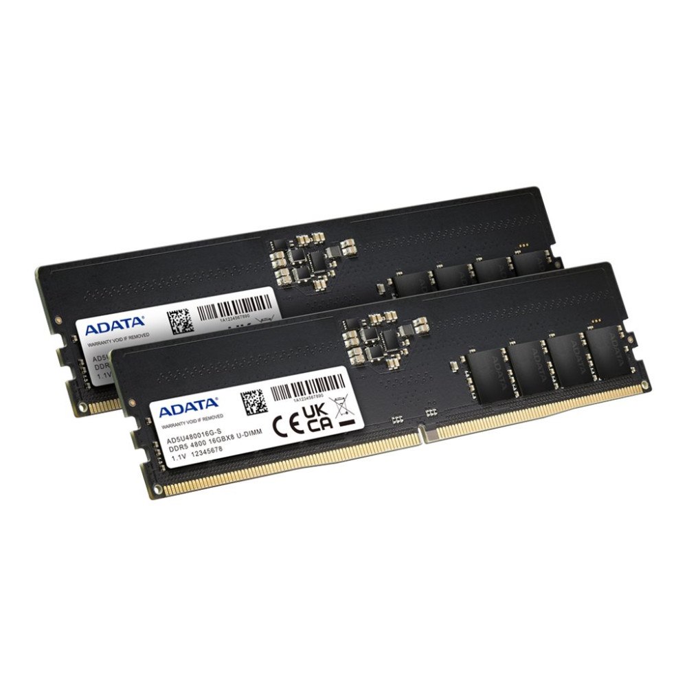 ADATA Technology ADATA - DDR5 - sats - 32 GB: 2 x 16 GB - DIMM 288-pin - 4800 MHz / PC5-38400 - ej buffrad