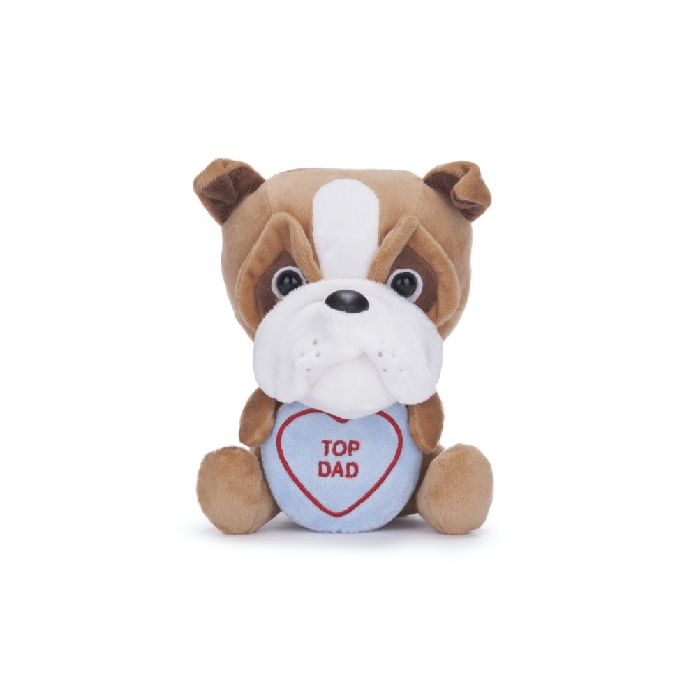 POSH PAWS INTERNATIONAL Love Hearts 7" Top Dad Bulldog Plush Gift
