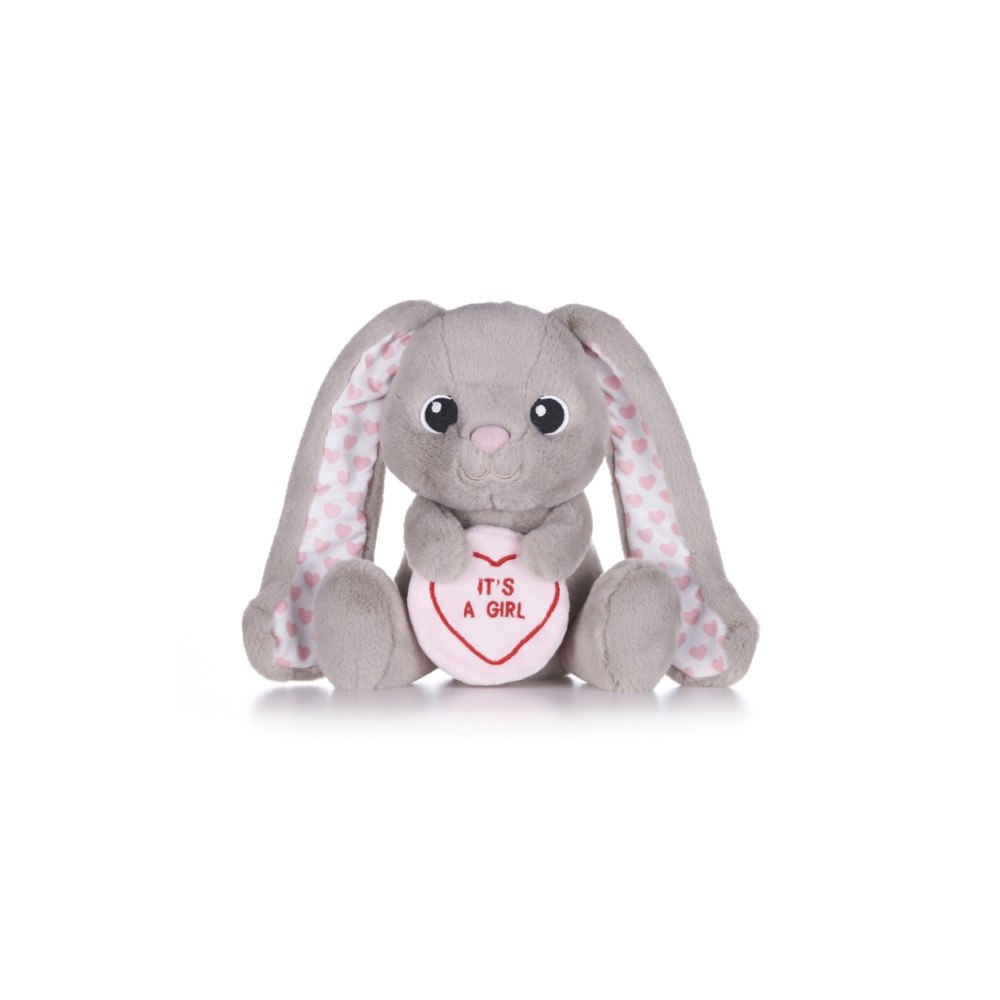 POSH PAWS INTERNATIONAL Love Hearts 7" Baby Girl Bunny Plush Gift