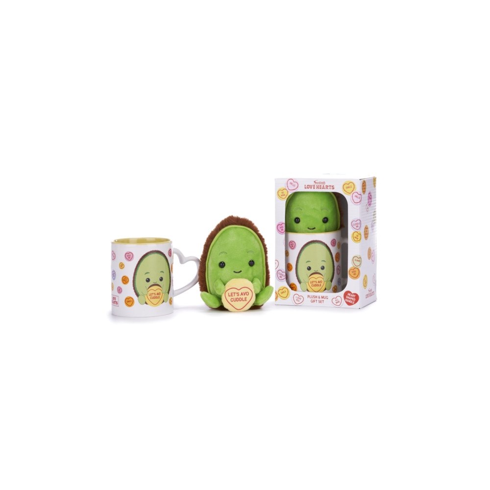 POSH PAWS INTERNATIONAL Love Hearts Avo-Cuddle Mug And Plush Set