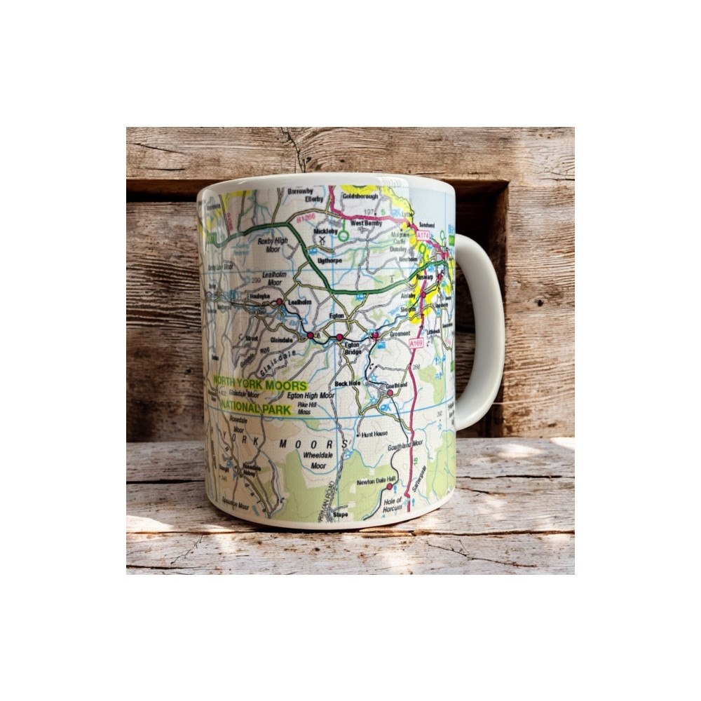 The Sugar Shed OS Map Ceramic Mug - North York Moors National Park