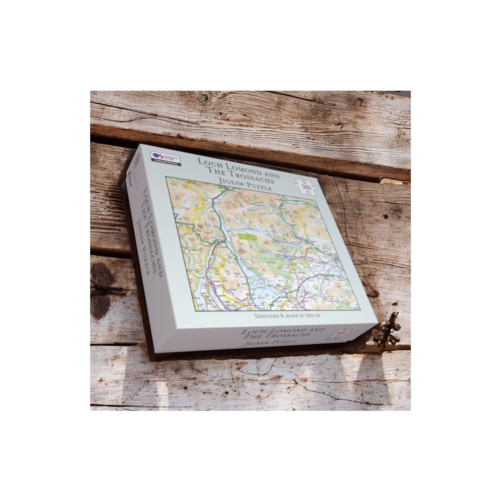 The Sugar Shed OS Map 500 Piece Premium Jigsaw Puzzle - Loch Lomond and The Trossachs National Park