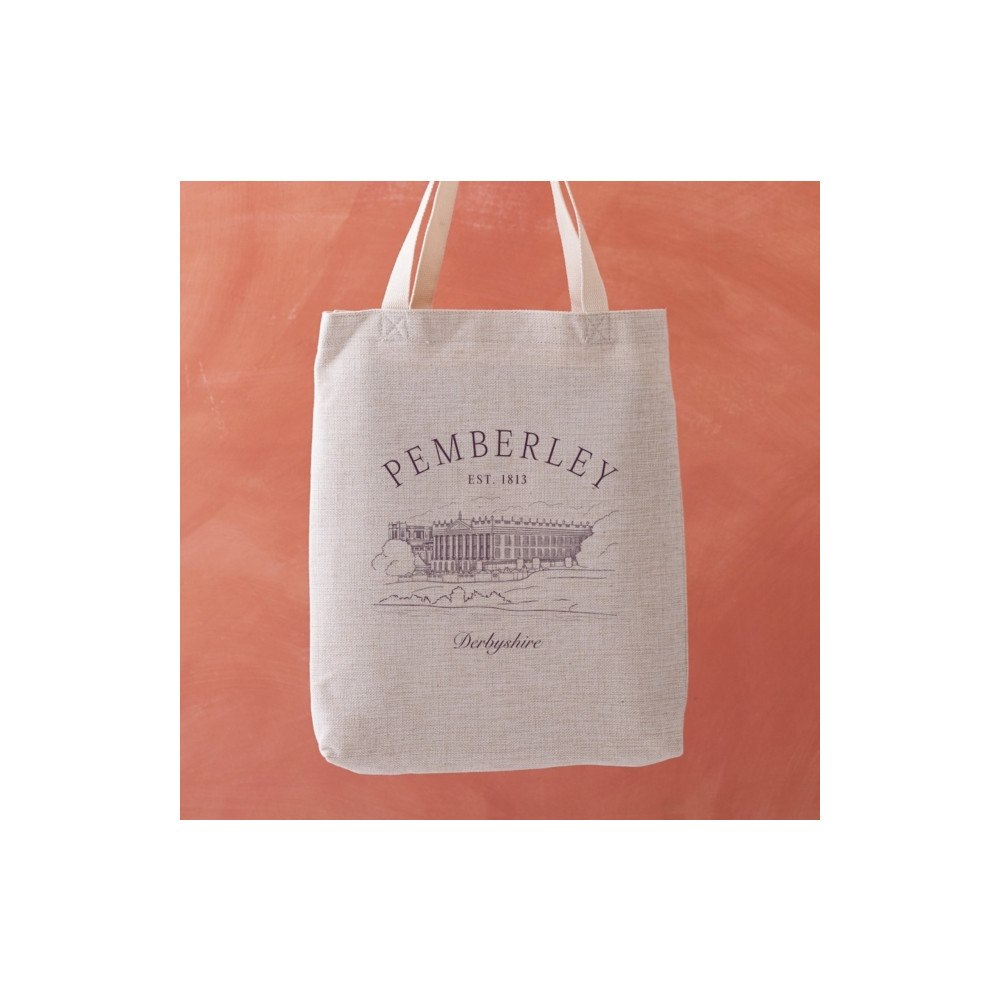 BOOKISHLY Pemberley Book Plate Illustration Tote Bag