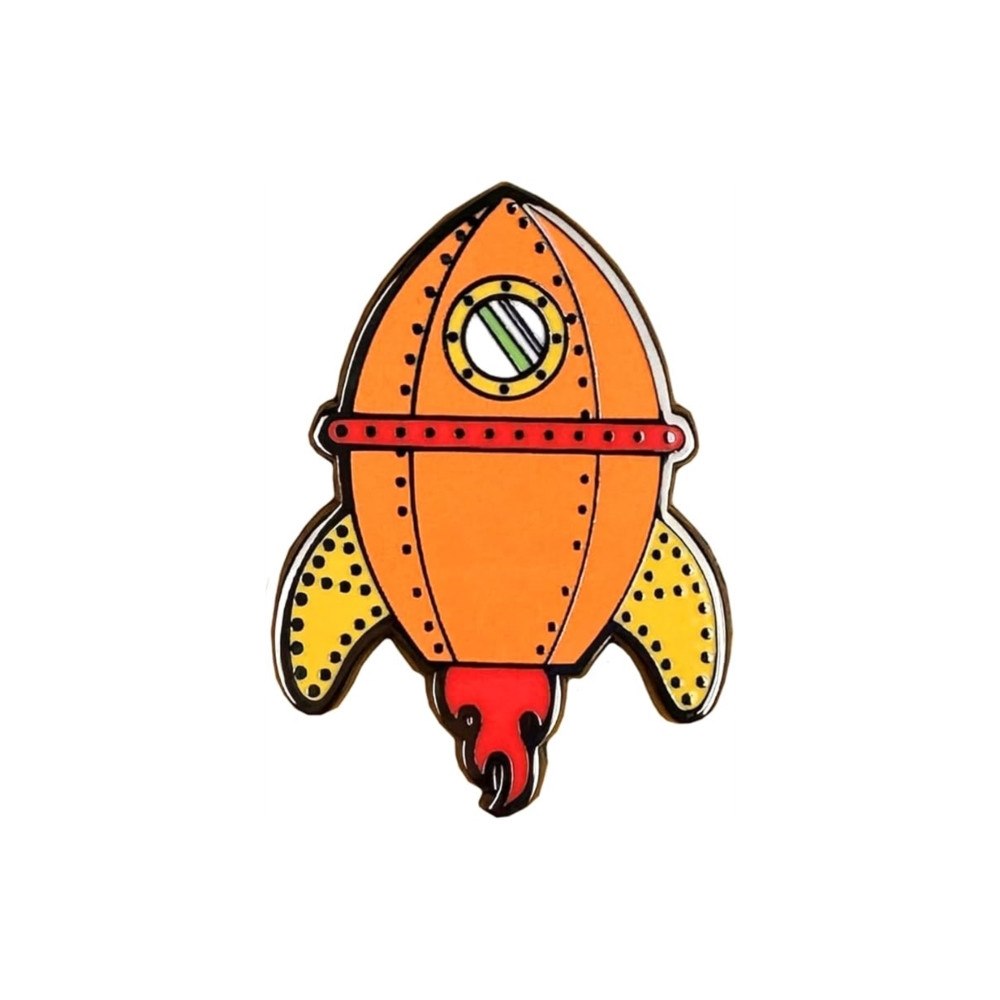 Pawprint Family Rocket Pin Badge