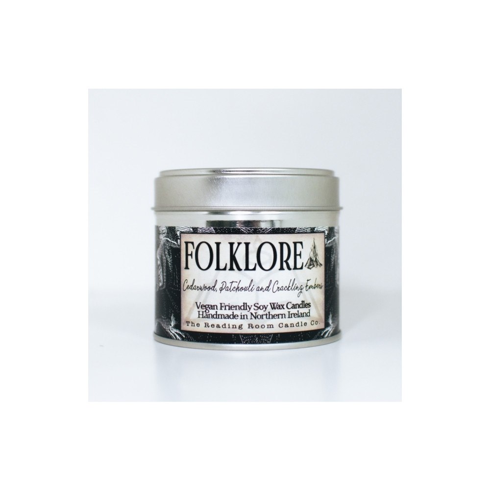THE CANDLE ROOMS Folklore- Scented Soy Candle- Cedarwood, Patchouli and Crackling Embers