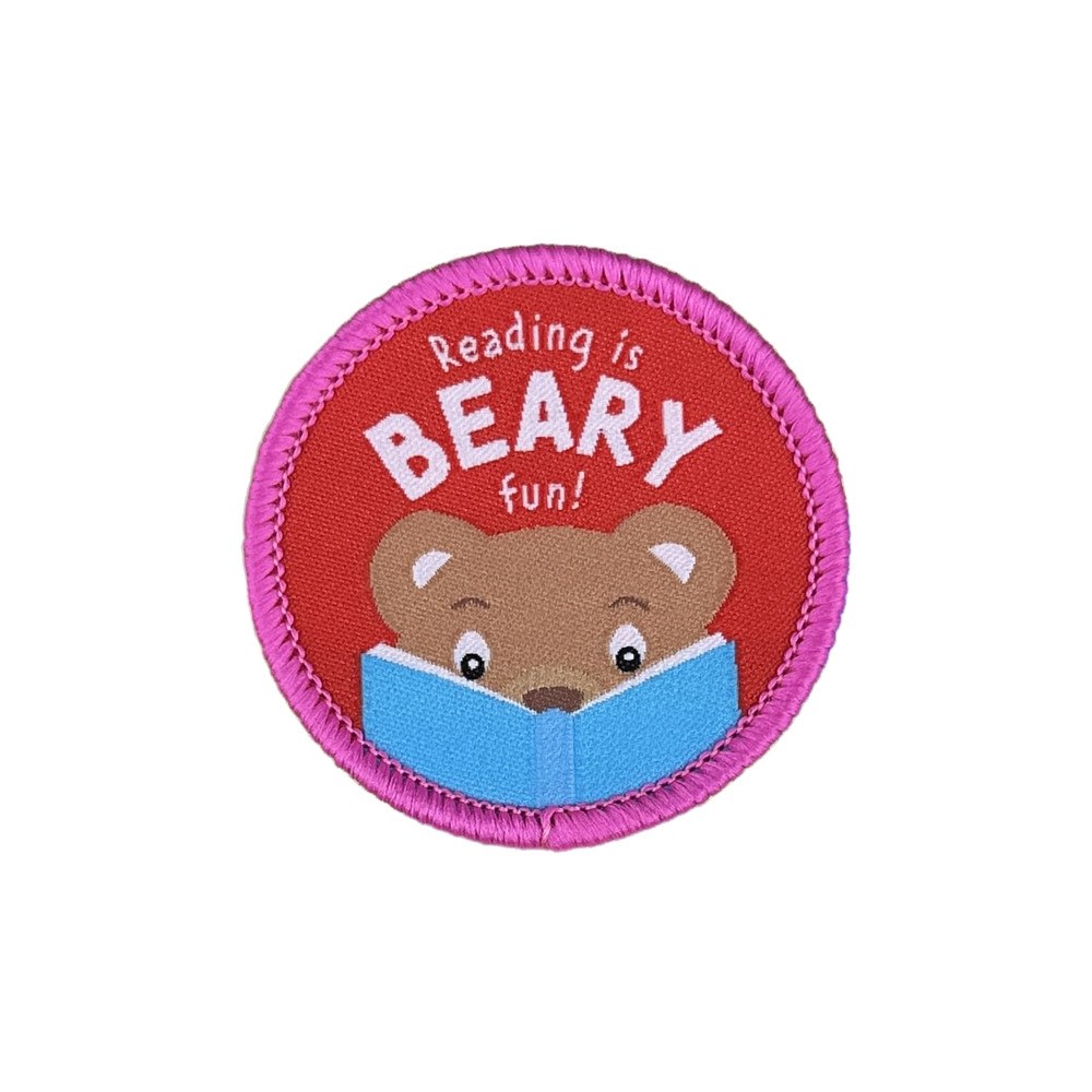 Pawprint Family Reading is Beary Fun Sew On Patch