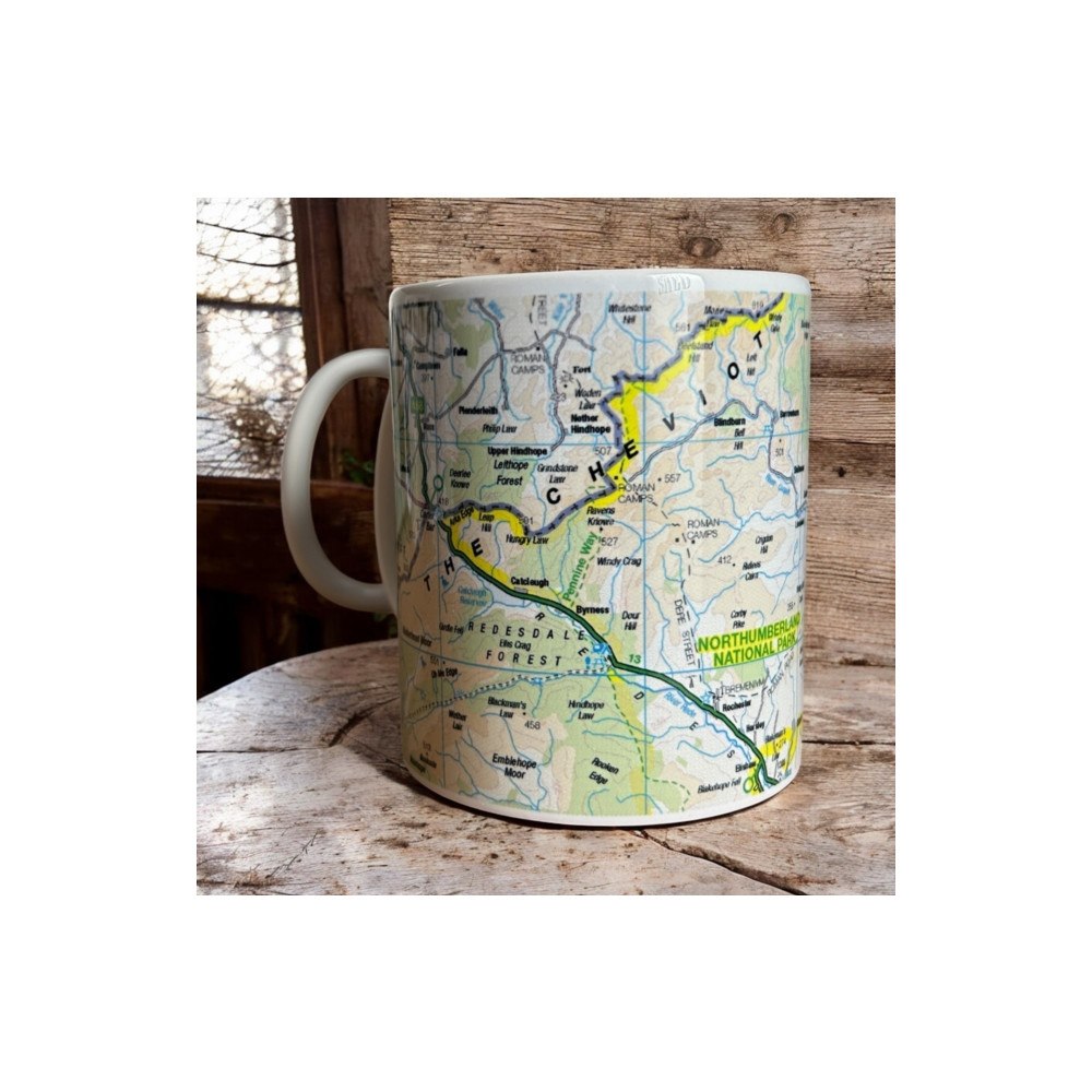 The Sugar Shed OS Map Ceramic Mug - Northumberland National Park