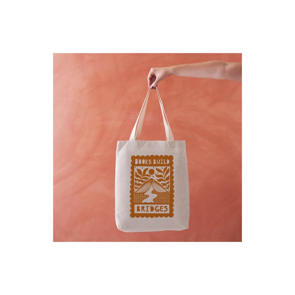 BOOKISHLY Books Build Bridges - Literary Tote Bag