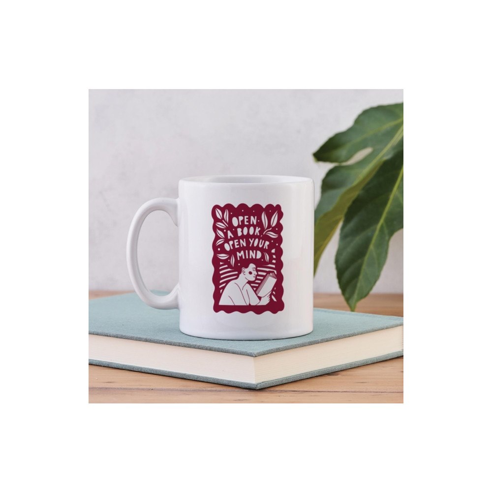 BOOKISHLY Open a Book, Open your Mind - Literary Mug