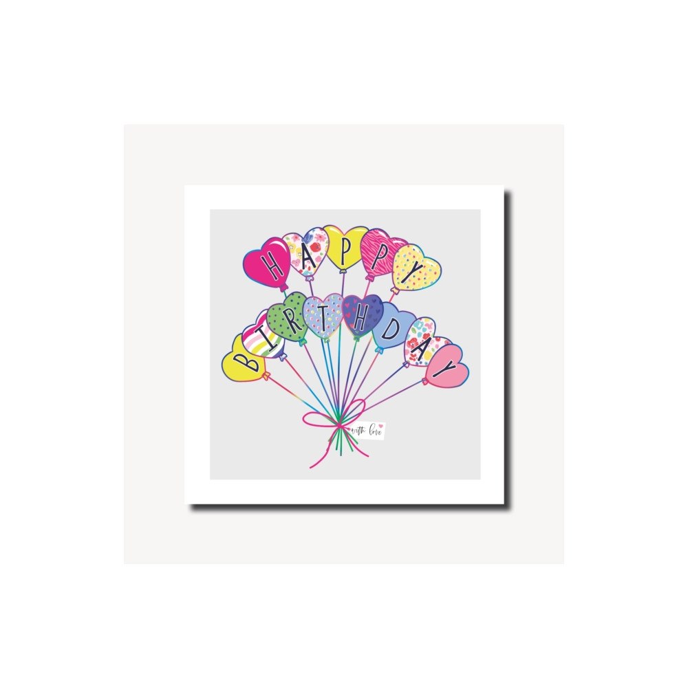 MARINA B LTD Pretty Lilly Heart Birthday Balloons