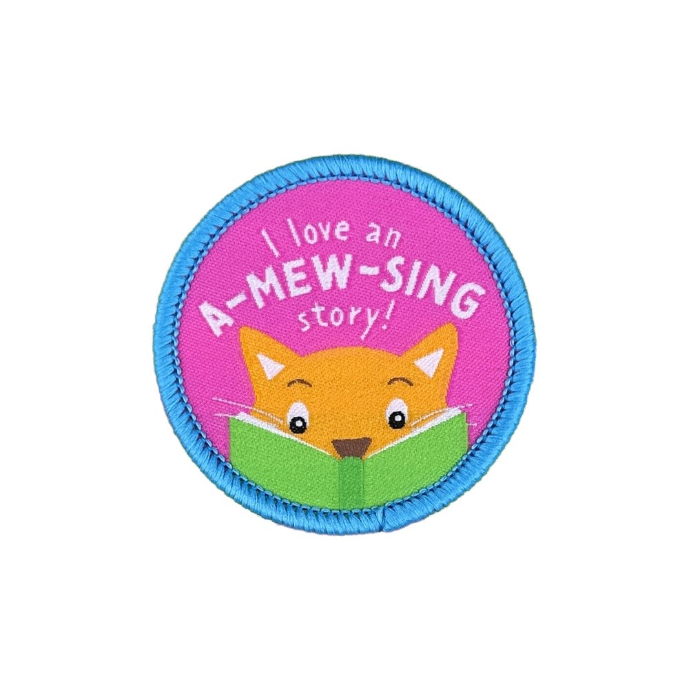Pawprint Family I Love an A-mew-sing Story Sew On Patch