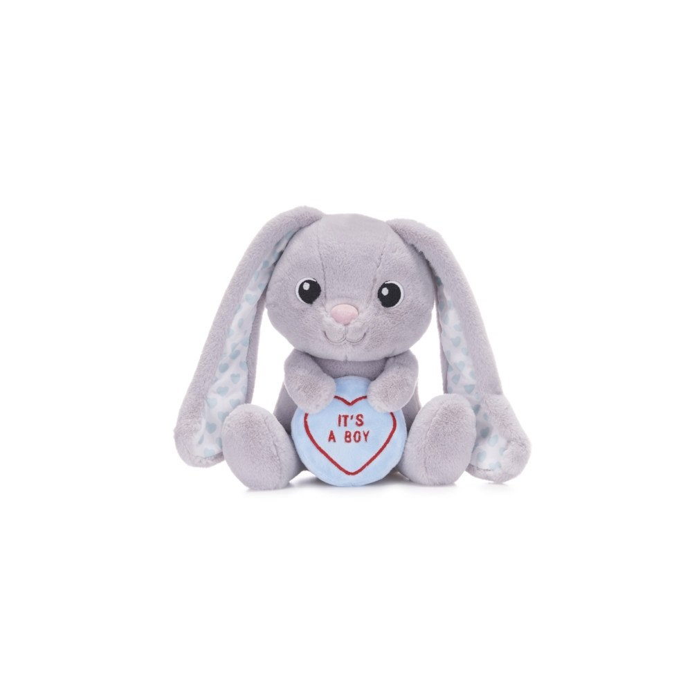 POSH PAWS INTERNATIONAL Love Hearts 7" Baby Boy Bunny Plush Gift
