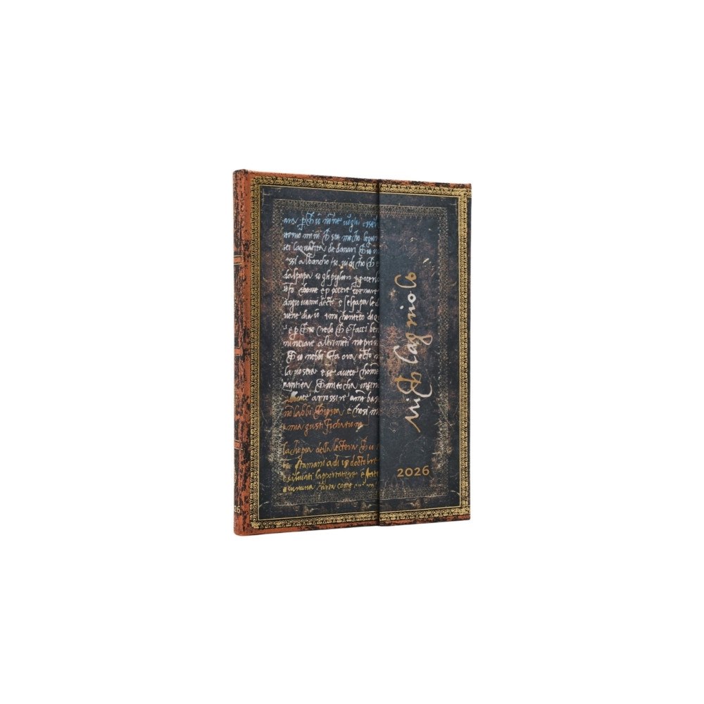 Little, Brown Book Group 2026 Michelangelo, Handwriting (Embellished Manuscripts Collection) Midi 12-month Vertical Hardcover Flexi Dayplanner 20...