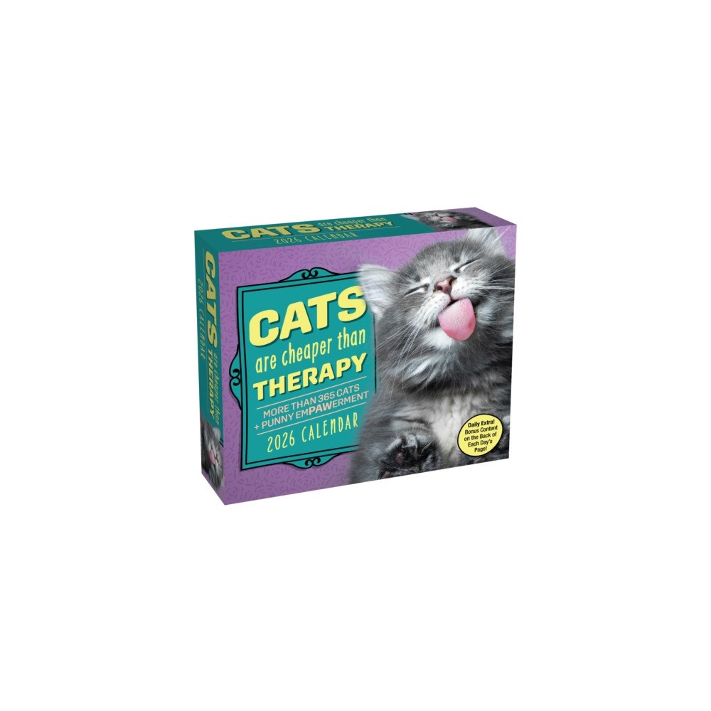 Andrews McMeel Publishing Cats Are Cheaper Than Therapy 2026 Day-to-Day Calendar