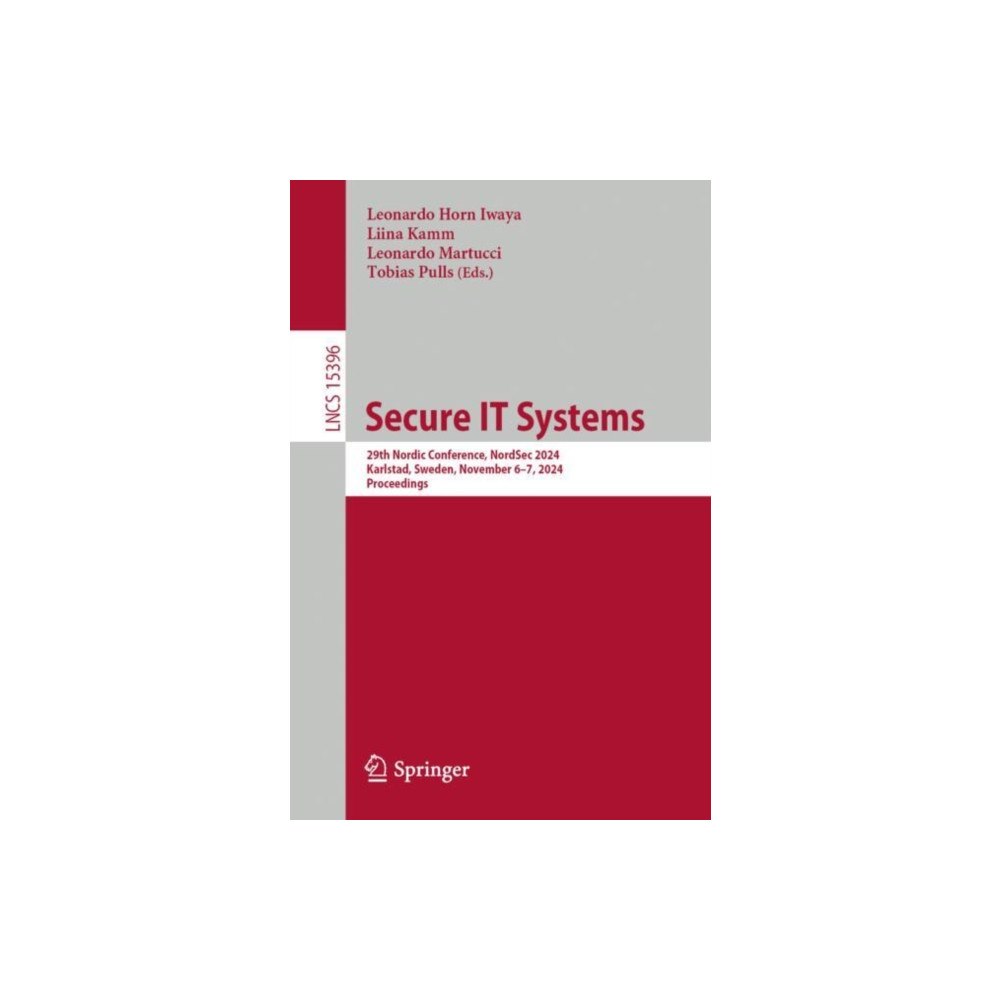 Springer International Publishing AG Secure IT Systems (häftad, eng)