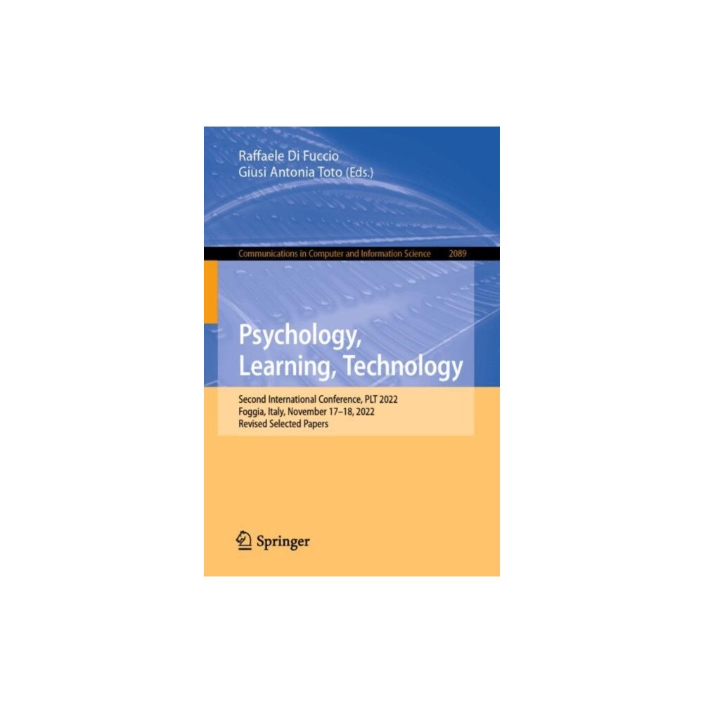 Springer International Publishing AG Psychology, Learning, Technology (häftad, eng)