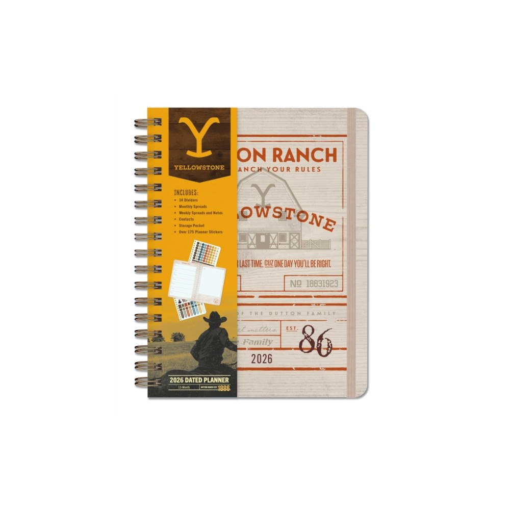 Insight Editions 2026 Yellowstone: The Dutton Ranch 13-Month Weekly Planner (inbunden, eng)