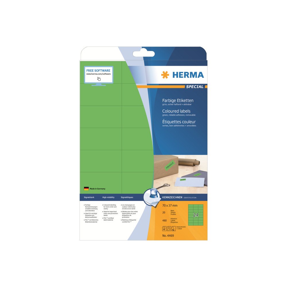 HERMA HERMA Special - etiketter - matt - 480 etikett (er) - 70 x 37 mm